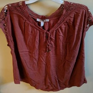 Burnt orange blouse